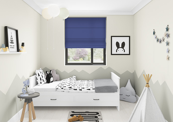 Faux Suede, Cornflower - Roman Blind - Image 5